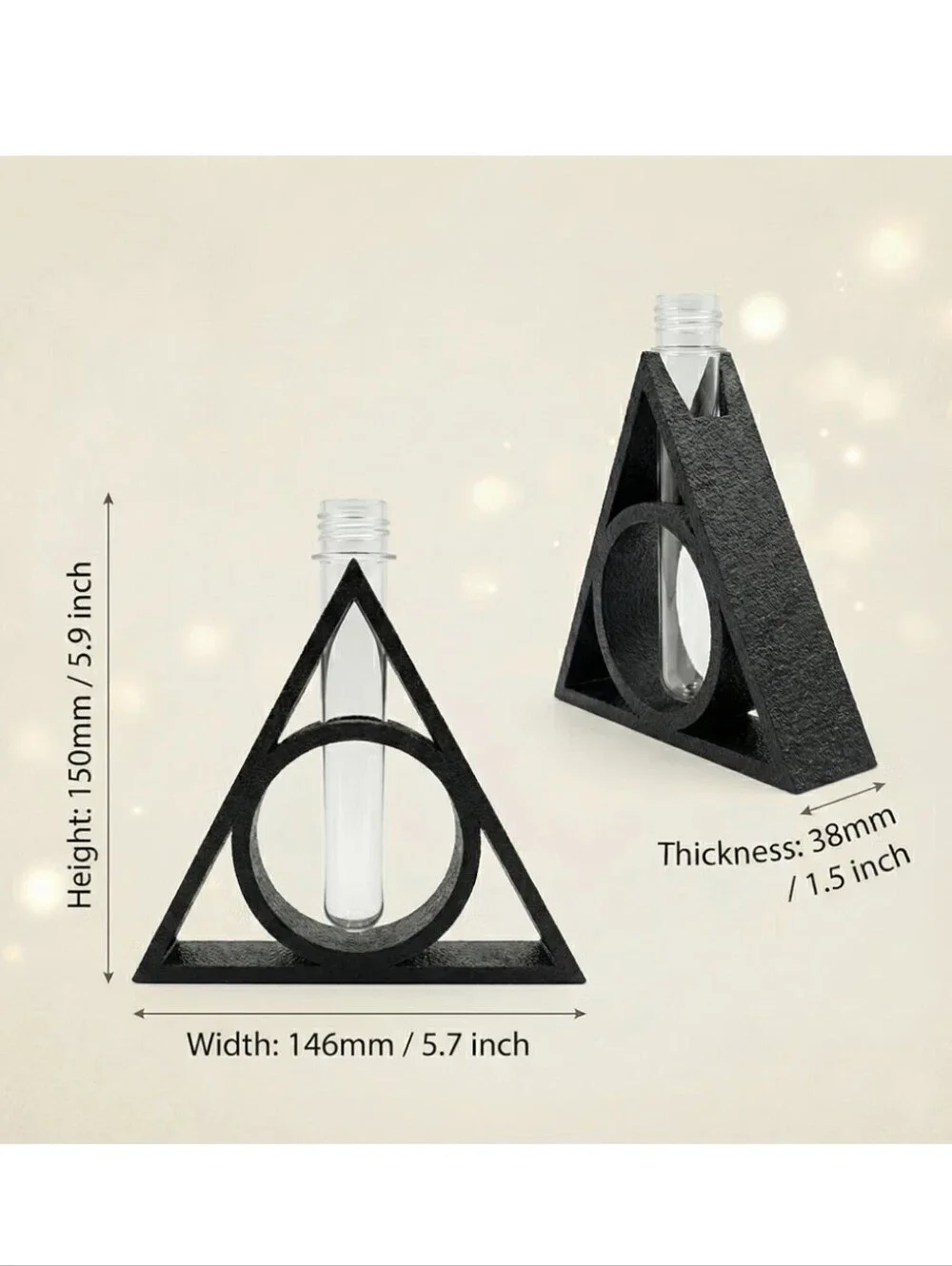 Harry Potter Propagation Vase Test Tube Deathly Hallows Pen Holder Home Decor